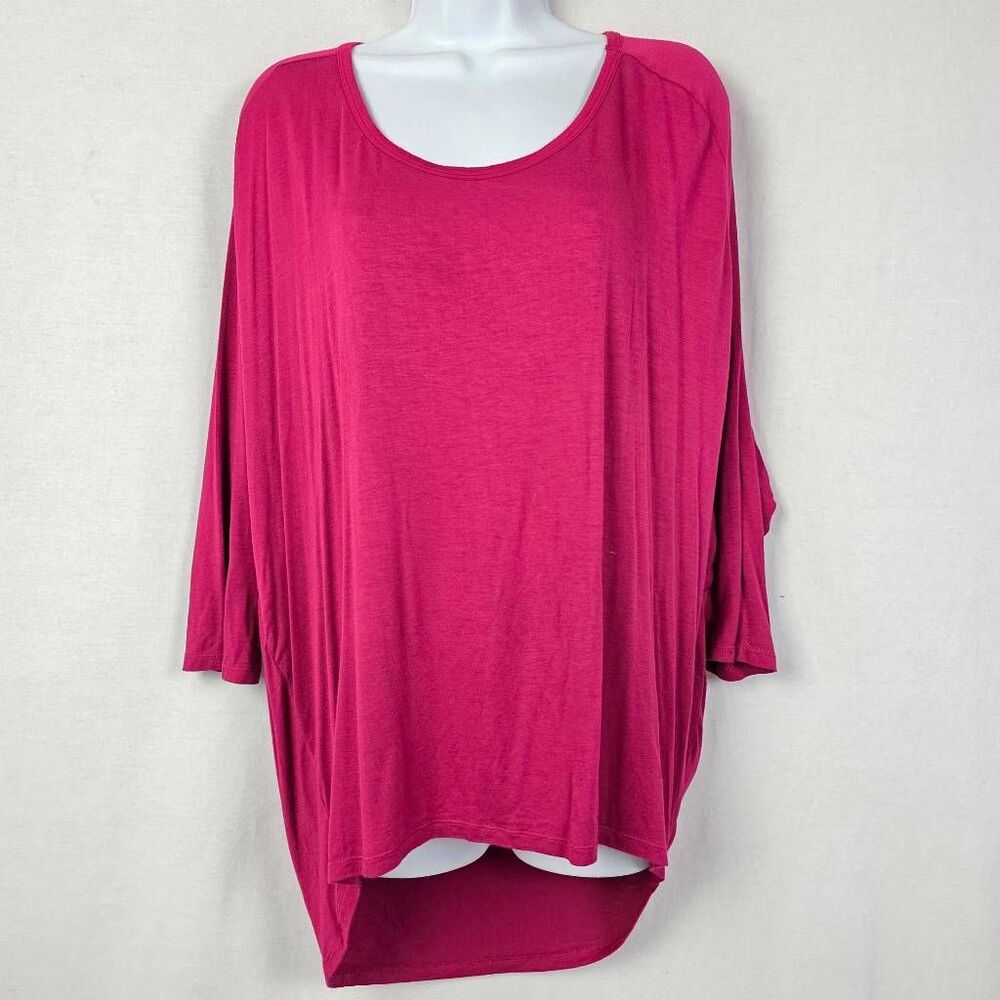 Studio Y Pink Open Back Top L Flow Tunic